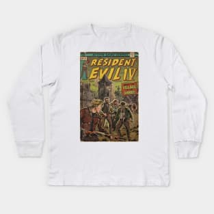 Resident Evil 4 fan art comic cover Kids Long Sleeve T-Shirt